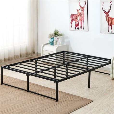 metal bed frame full no box spring|bed without box spring needed.